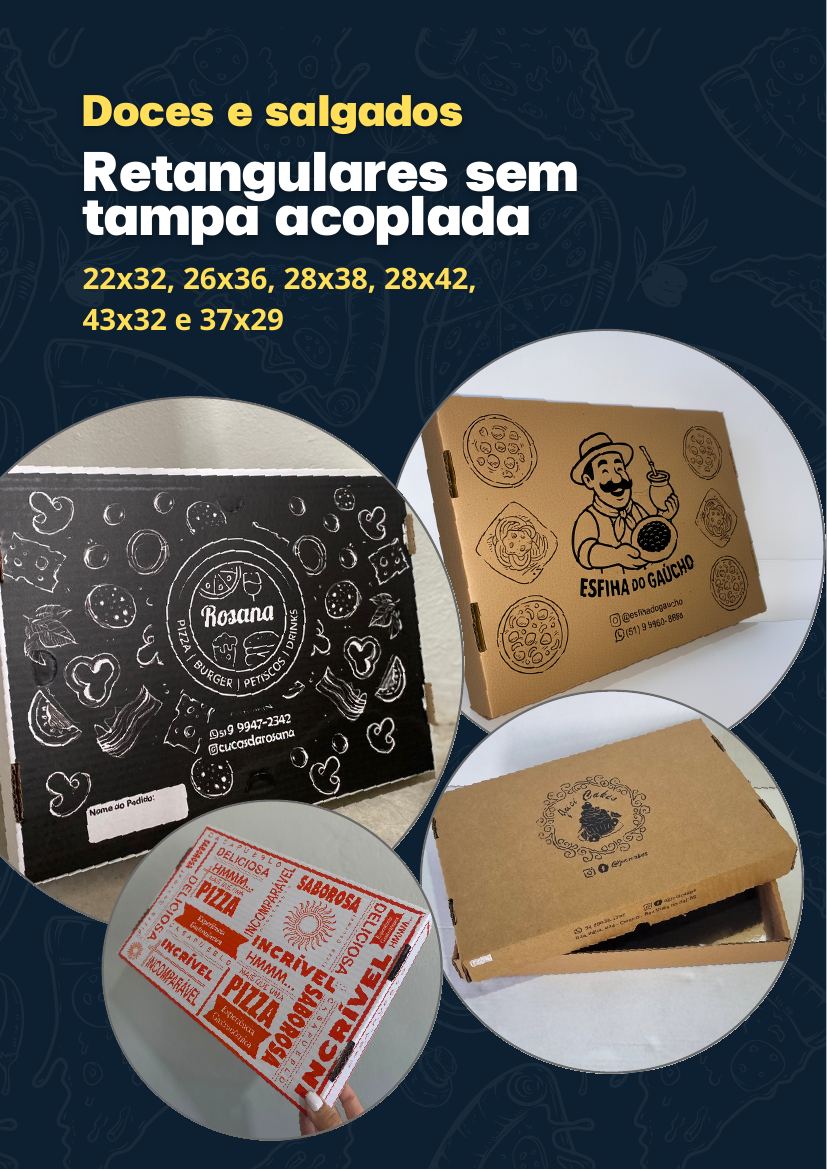 Doces e salgados sem tampa — MSM Embalagens